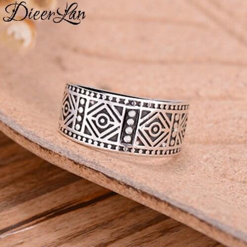 Punk Vintage Silver Color Big Flower Rings For Women Men Gothic Antique Jewelry Anillos 2020