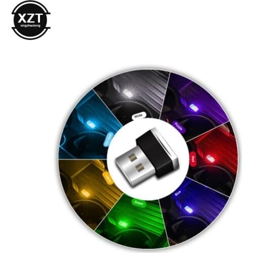 1 Pcs Mini USB LED Car Interior Jewelry Neon Lights Decorative Atmosphere Lamp Car Ambient Light 7 Colors Optional