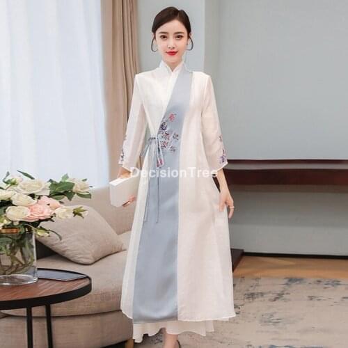 2021 hanfu female fairy elegant ancient improve chinese style elements costume stage performance asian elegant party dress hanfu