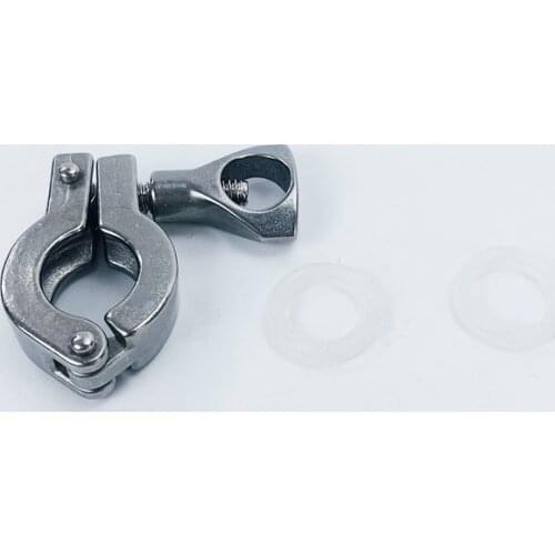 3/4"(19mm)OD25.2 With Silicone Gasket 2Pcs Sanitary TriClamp SS304 Middle Type Ferrule Flange, Sanitary Fitting For Home Brewing