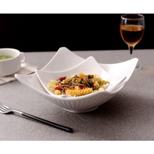 6'' 8'' Geometric Ceramic Serving Dish Decorative Porcelain Snack Plate Breakfast Tableware for Jam, Sauce, Syrup and Seasoning