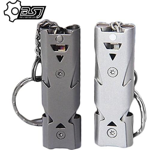 Stainless high-frequency Molle Emergency Survival Whistle Keychain for Camping Hiking Outdoor Sport Accessories Tools 150 dB Hot