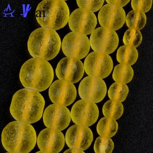 Natural Stone Yellow Moldavite Beads For Jewelry Making 4 6 8 10mm Round Loose Spacer Beads DIY Bracelet Necklace Accessories