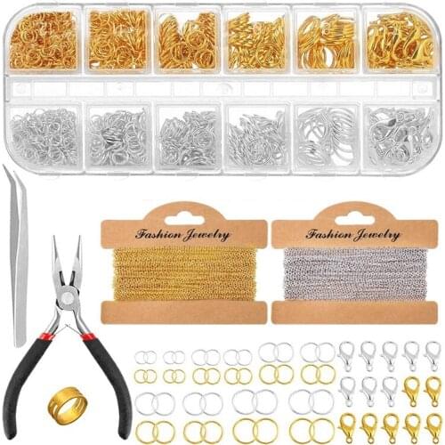 Jewelry Making Chains 65.6 Feet Link Chains 960 Pieces Jump Rings 40 Pieces Lobster Clasps for DIY Jewelry