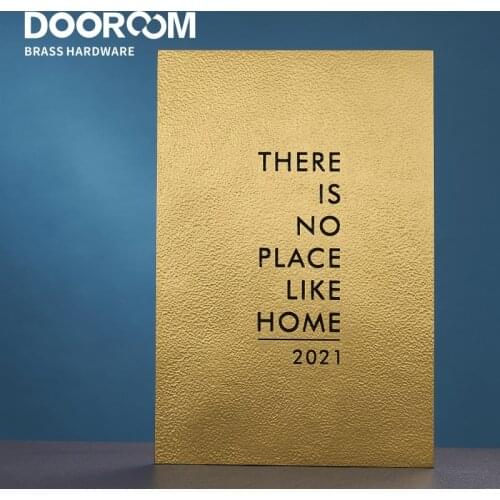 Dooroom Brass Customized Door Plates Company Logo Name Decoration Picture