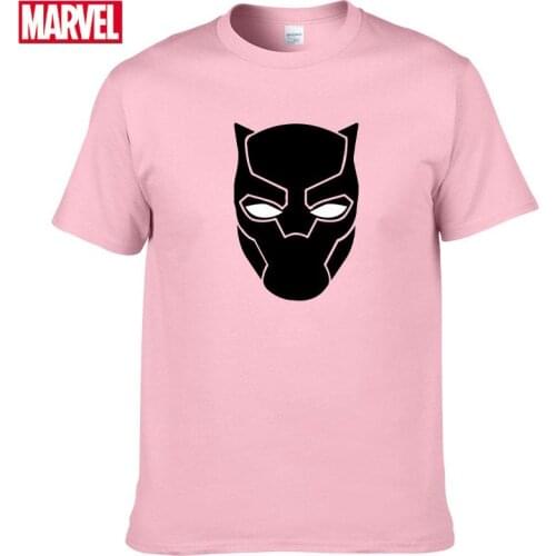 Marvel The Avengers Black Panther T-shirt Comfortable Breathable 100% cotton Fashion clothes for teens Summer Mens shirt #132