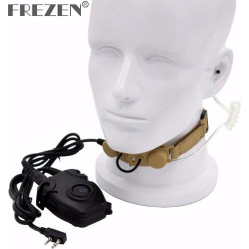 Throat Mic Z003 Headset With Peltor PTT For Kenwood Two Way Radio BaoFeng UV-5R GT-3 UV-5X BF-F8 BF-888S Retevis H777 CS