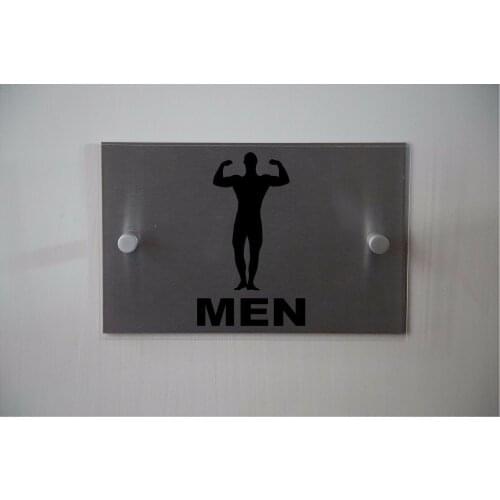 Customized Fitness "Male" Joint Room Logo Aluminum Acrylic in/outdoor