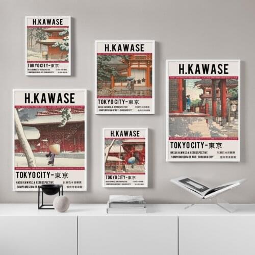 Kawase Hasui Japanese Snow Scene Retro Wall Art Canvas Painting Nordic Posters And Prints Wall Pictures For Living Room Decor