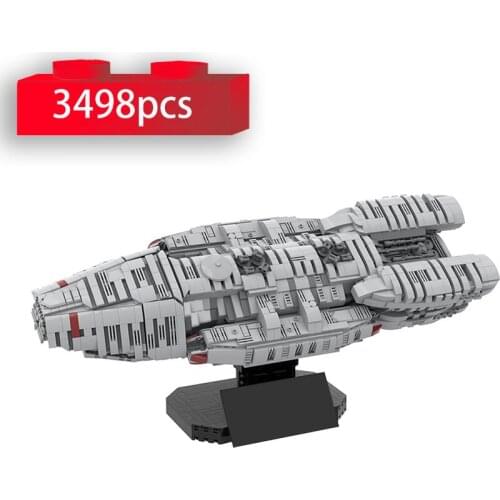 Battlestar Galactica Space Ship UCS Scale Building Blocks Battleship Model Weapon Bricks Collection Toys for Children Gifts