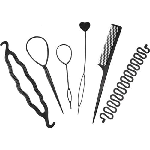 Hair Twisting Tools Set Hair Pull Needle Centipede Hair Braider Woman Bun Hair Styling Tool Hairdressing Comb E981