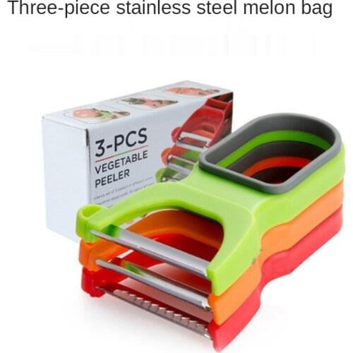 3Pcs Vegetable Peeler Set Potato Slicer Cabbage Grater Fruit Peeler Fruit Carrot Cutter Home Kitchen Peeling Tool Random Color