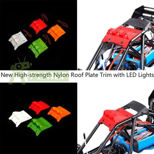 High-strength Nylon Roof Plate Trim and Roof Plate Trim with LED Lights Set for 1/5 HPI ROVAN KM BAJA 5B 5T 5SC SS RC CAR PARTS