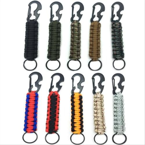 Outdoor Paracord Corkscrew Car EDC Multifunctional carabiner Tactical Survival Tool Carabiner Hook Cord Backpack Buckle