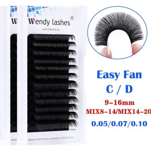 Natural Easy Fan volume Lashes Extensions High Quality Wire Russian Volume Lashes Mink eyelash Makeup Supplies For Professionals