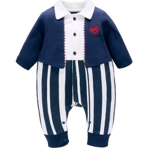 Autumn New Baby Boys Gentlemen Style Romper