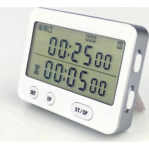 Yishi YS-255 Dual Screen Display Timer Alarm Clock Tomato Timer Silent Vibration 99 Hour Timer ingenious