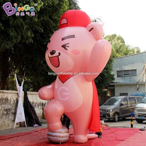 Personalized 5M tall bear cartoon inflatable / 16 feet height giant inflatable bear for display toys