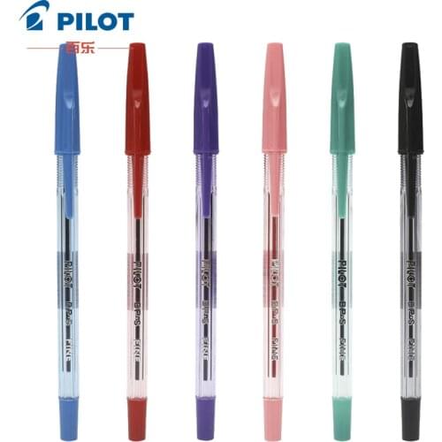 PILOT Ballpoint Pen Office Notes BP-S Color Oil Pen Cap Pulling 0.7mm Thick Transparent Rod Smooth and Good Writingl Pen