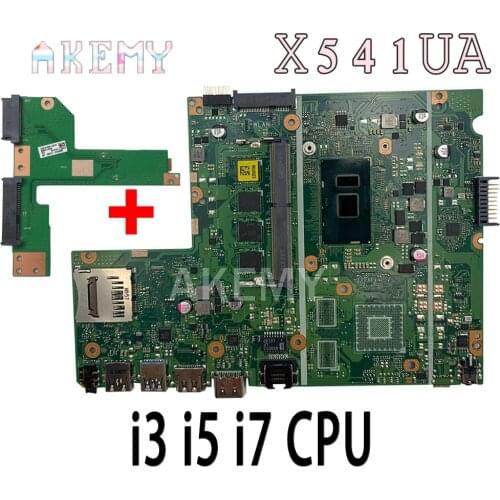 Akemy free HDD board For Asus X541UJ X541UV X541UVK X541UQ X541UQK X541UA X541UAK X541U Laptop motherboard mainboard i3 i5 i7