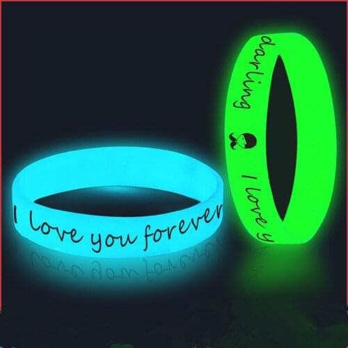 Birthday Gift for Girlfriend Luminous Rubber Bracelet Love Gift Anniversary Present Party Favor Valentines Day Gift