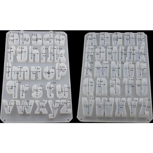 English Letter Pendant Resin Mold Kit Large Letter Silicone Casting Mold Alphabet Resin Casting Mold Art Craft Tools Kit