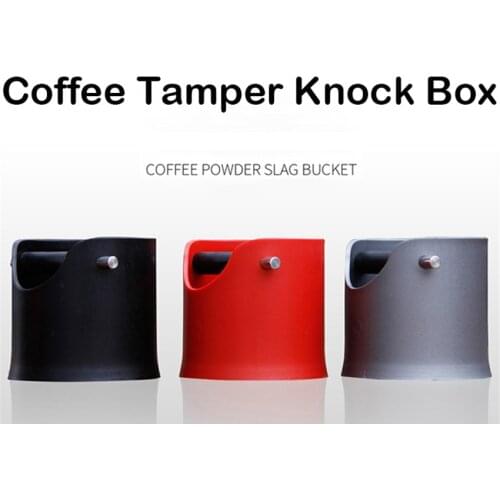 ABS Shock-absorbent Coffee Knock Box Anti slip Coffee Grind Dump Bin Waste Bin with Detachable Knock Bar for Barista tools