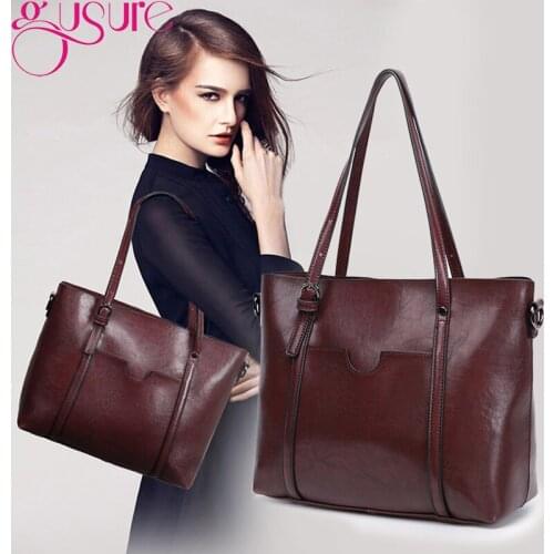 Gusure Luxury Brand Handbag High Quality PU Leather Crossbody Bags for Women 2021 New Casual Ladies Shoulder Bag Designer Tote