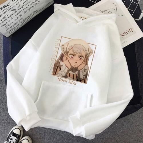 Black Clover Hoodies Japanese Anime Cosplay Noell Silva Print Sweatshirt Streetwear Pullovers Hooded Loose Men Women 2021 Top