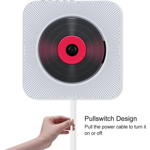 U Disk Music Player Wall Mounted CD Player Bluetooth Speakers Pull Switch With Remote Hifi Speaker USB Drive Player Headphone