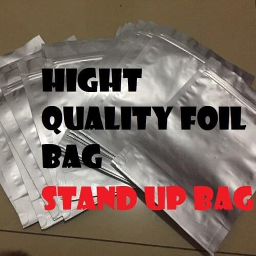 18*31+5cm thickening pure aluminum foil self supporting bag zipper bag for food bag Self-sealing stand up bag