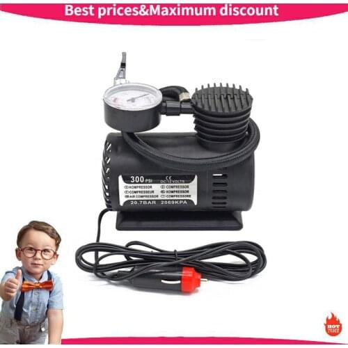 Mini Air Compressor Electric Pump ABS Automotive Durable Vehicle Air Pump 300 PSI Tire Inflator Pump DC 12V Car Parts
