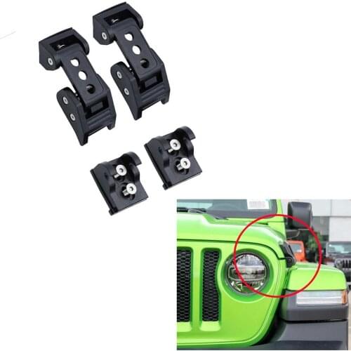 1Pair Car Engine Hood Lock Latches Catch Locking Anti-Theft Key Kit for Jeep for Wrangler JK 2007-2017 2 Door 4 Door Parts