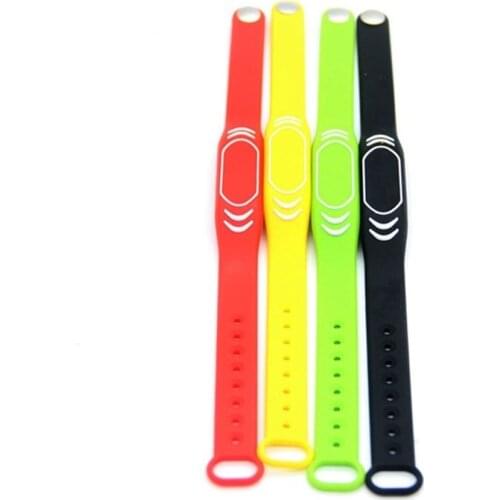 13.56Mhz NFC M1 S50 ISO14443A RFID IC Access Control Access Card Waterproof Smart Silicone Wristband Bracelet