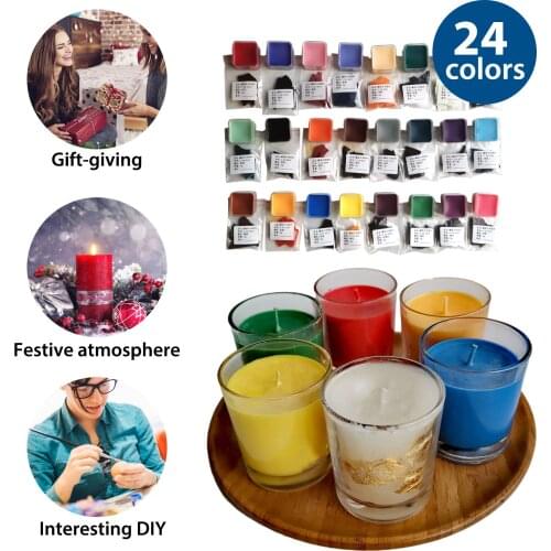 10/24 Random Colors Candle Color Dye Blocks DIY Handmade Candle Natural Solid Wax Dye Candle Making Supplies