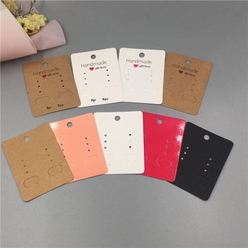 30Pcs 6.5*5cm colorful Paper Earring Cards Exquisite Popular Style Jewelry Display Accessories Ear Packaging Show Card