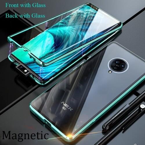 360 Shockproof Tempered Glass Cover For Vivo Nex 2 Metal Bumper Magnetic Phone Case For Vivo Nex 2 Coque Vivo Nex2 Funda Shell