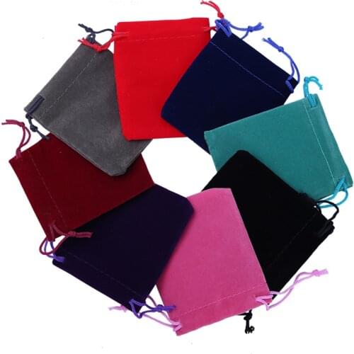 6X7cm Custom Jewelry Drawstring Bag Customized Logo Jewelry Packaging 100pcs/lot Personalized Pouches Bead Storage Containers