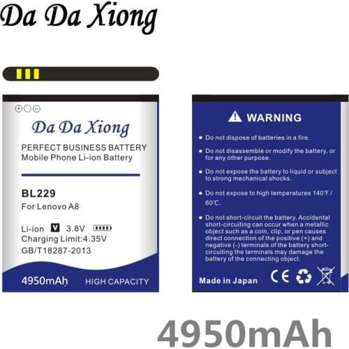 Da Da Xiong 4950mAh BL229 Battery for Lenovo A8 A808T A806