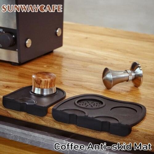 Barista Coffee Anti-skid Mat Espresso Latte Art Pen Tamper Holder Pad Coffeeware Coffee Grind Soft Silicone Mat 51/53/58MM