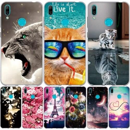 For Fundas Huawei Y7 2019 Case Cover Silicone Back Cover for Huawei y7 2019 Case Soft TPU 3d for Coque Huawei Y7 2019 Case Capas