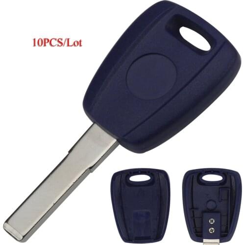 Kutery 10PCS/Lot Transponder Key Shell For Fiat 500 Ducato Remote Car Key Case Cover With SIP22 Uncut Blade No Chip