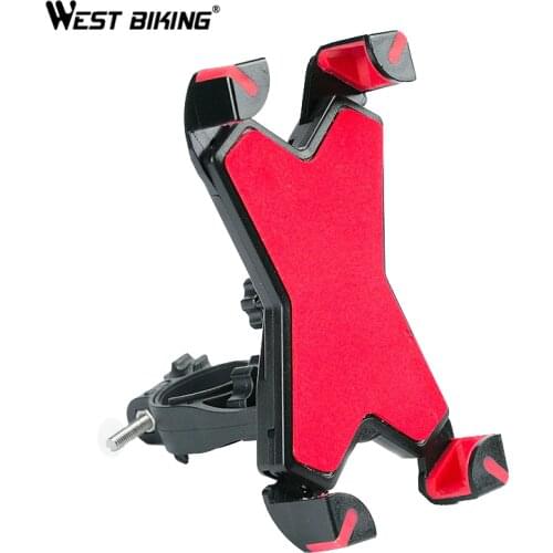 WEST BIKING Bicycle Phone Holder Mount 360 Degree Rotation GPS Bike Handlebar Mount Support Universal Stand Adjustable 3.5-7inch