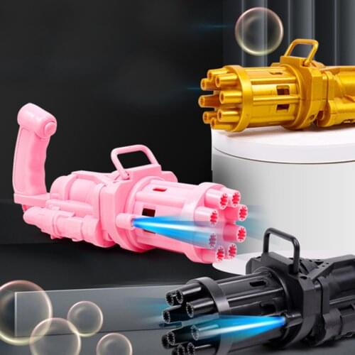 Kids Automatic Gatling Bubble Gun Toys Bubble Machine Gatling Automatic Bubble Blower Bubble Shooter Toy For Children