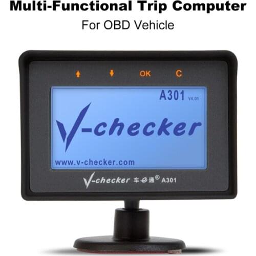 V-checker A301 Trip Computer OBD II Scanner Car Engine Fault Code Reader CAN Diagnostic Scan Tool