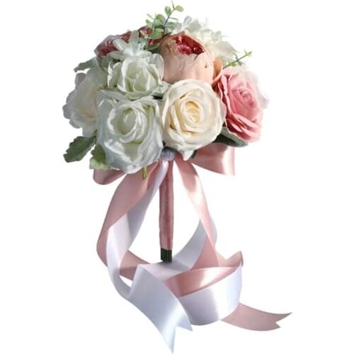 Artificial Rose Flowers Wedding Bride Holding Flowers Wedding Supplies Wedding Bouquets, Flower Girl Bouquet