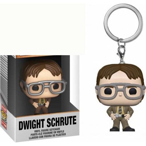 POCKET the Office Keychain toys DWIGHT SCHRUTE Keychain Decoration for children