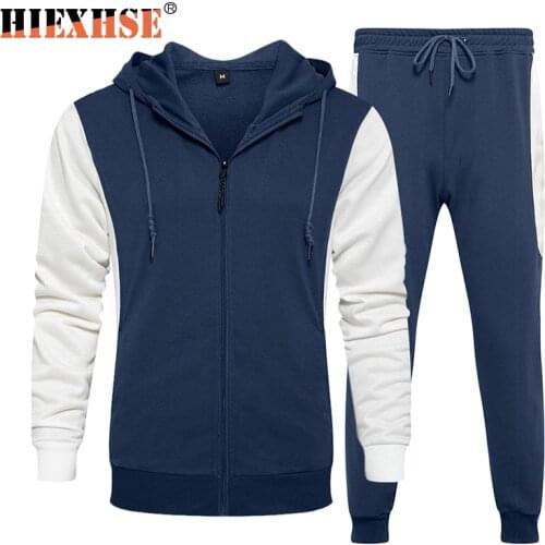 Sets Men Jacket+Pants High Quality Autumn Fashion Casual Home Soild Two-Piece Tracksuit Trendy Sportswear Jogger Set Men
