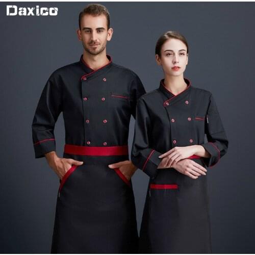Restaurant Chef Jacket Man Restaurant Bakery Kitchen Work Wear Clothing Double Breasted Long Sleeve Breathable Cook Jackets