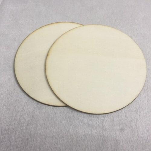 Laser cut out wood Round blank pcs simple wood shapes geometric wood shapes